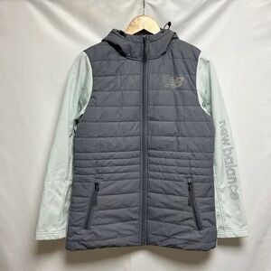 New Balance Gray and Light Blue quilted Jacket